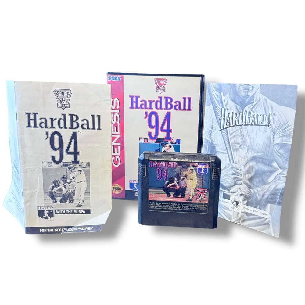 HardBall '94 (Sega Genesis, 1994) Authentic Complete W Manual
